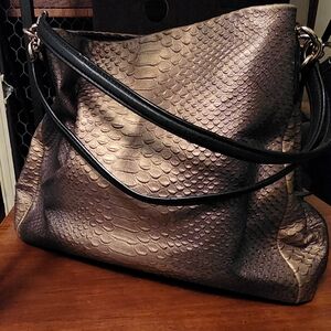 Coach Elegant Textured Women's Bag - Black and Brown